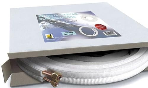 Kit de tubos de cobre para climatizador de 1/4 y 3/8 de 10 m de longitud, para tubo de condensación y aire acondicionado