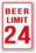 Man Cave Garagenschilder für Männer Beer Limit 24 Schilder, lustiges Metall-Blechschild, Bar-Lichter für Männerhöhle, Dekoration und Zubehör, Raumdekoration für Herren, 20,3 x 30,5 cm