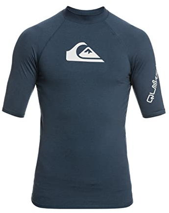 Quiksilver Mens All Time Rash Guard Shirt, Navy Blazer Heather, L EU