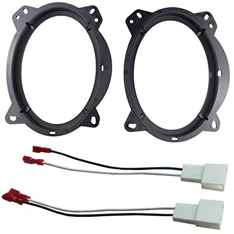 DKMUS 6 x 9 Front Door Speaker Mount Adapter for Toyota 4Runner Avalon Highlander Tacoma Prius Sequoia Tundra with Wiring Harness
