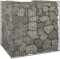INLIFE Paroi en gabion pour poubelle, en acier galvanisé, 110 x 100 x 110 cm