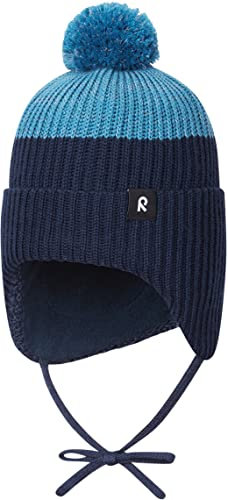 Reima Baby Strick Merinowolle Wintermütze Pilkotus Navy 48