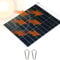 Jadeshay Panneau Solaire Portable, 30W Chargeur Solaire pour Telephone Portables 5V Double USB Panneaux Solaires Portables Extérieur for Camping Randonnée