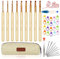 Aeeque Häkelnadel Set 9 PCS Bambus Häkelnadeln 2,0 mm - 6,0 mm, Praktisch Häkelnadel Set für Anfänger, Arthritis, Licht Häkelnadeln Set für Schal Socken Pollover Häkelnadel mit Ergonomischer Holzgriff