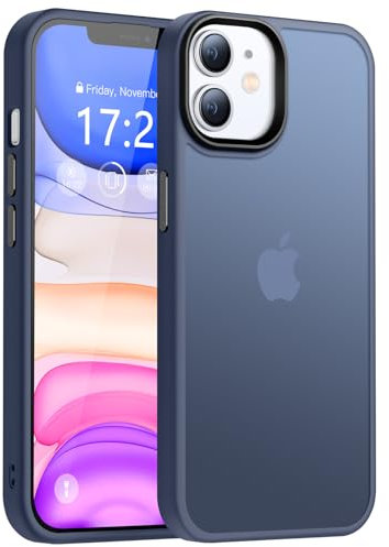 HuwaiH Handyhülle für iPhone 11 Hülle,[Transluzente Matte Schutzhülle] Stoßfeste Kratzfeste Schutzhülle, [Anti-Fingerabdruck] rutschfeste Mattierte Handyhülle für iPhone 11 (Blau)