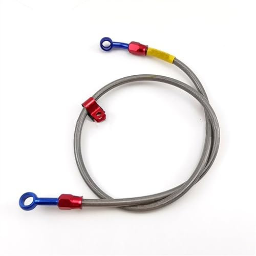 GRFIT Bremsölschlauchleitung Für DIO ZX Für Yamaha Für Jog Universal Motorrad Brems Schlauch Linie Dirt Bike Geflochtene Stahl Hydraulische Verstärken Öl Schlauch 85 cm Banjo Motorradbremsleitung