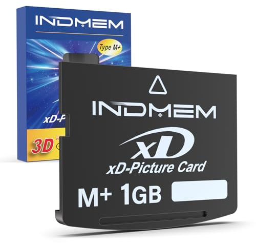 INDMEM xD-Picture Card - Tarjeta de memoria para cámara digital Olympus Fuji Fujifilm (1 GB, tipo M+ XD)