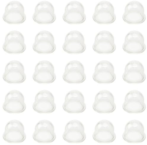 VooGenzek 25 Stücke Vergaser Pumpe Primer Birne, Zündkapsel Primer Pumpe Birne, Kraftstoffpumpe Vergaser Primer Kolben, Primerbirne Vergaser, Benzin Primerpumpe, für Rasenmäher, Gebläse (19mm)