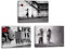Piy Painting Street Graffiti Kunst Leinwand Bilder 3Stück, 58x40cm, Mädchen mit Rotem Ballon Kunstdrucke Bild auf Leinwand Wandkunst Foto mit Innenrahmen für Küche Büro Wohnzimmer Als Geschenk
