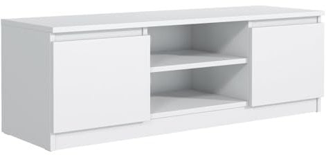 MebLocker TV-Schrank TV Lowboard Board 120cm Hängeboard, TV-Schrank Lowboard Schrank Wohnwand für Wohnzimmer Fernsehtisch Tv möbel modern Design (Weiß)