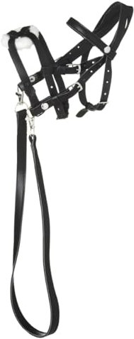Panduro Hobby Horse Zubehör, Bollard und Grackle-Zaumzeug für Steckenpferde, verstellbar, stilvolle Dekoration für Hobbypferde – Schwarz