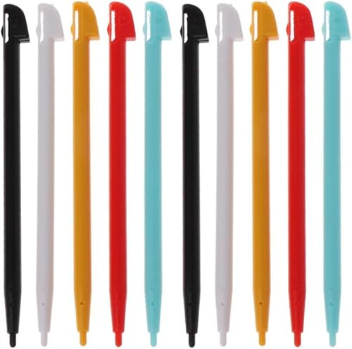 Lot de 10 stylets tactiles colorés élégants compatibles avec Wii U WIIU Gamepad Accessoires (ZS318)