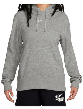 Nike Damen Sportswear Phoenix Std Po Kapuzenpullover, Dk Grey Heather/Sail, XS