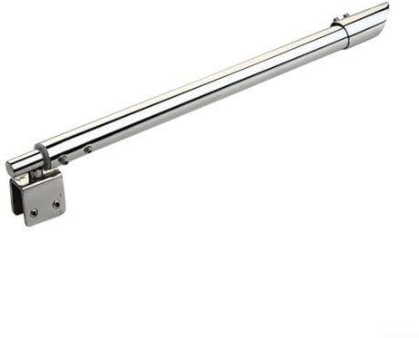1 barra de soporte de puerta de vidrio, brazos de barra de soporte ajustables para mampara de ducha, poste de puerta de baño de acero inoxidable para panel de vidrio de 8 a 12 mm (1# (inclinado))