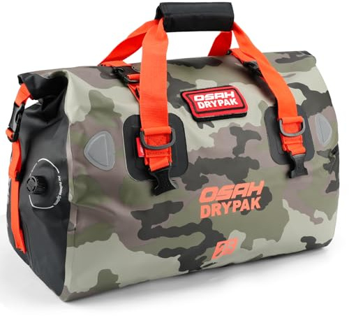 Wasserdichte Rucksack Motorrad Hecktasche Wasserfeste Reisetasche Seesack | Dry Bag, 500D-PVC mit Rolltop, Großem Stauraum, Vielseitige für Camping, Bootfahren, Kajak, SUP, Strand und Angeln