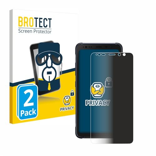 BROTECT (2 Stück Anti-Spy Blickschutzfolie für Samsung Galaxy S8 Active Privacy Screen Protector [Displayschutz, Sichtschutz, Blaulichtfilter]