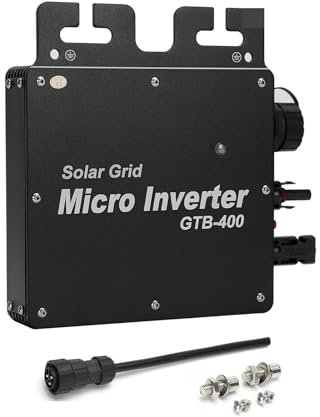 MZZYG 400W Micro Onduleur sur Grille Solaire for Balcon Micro-onduleur Grille Cravate WiFi Connexion Réseau Onde Sinusoïdale Pure Plus SûR Efficace