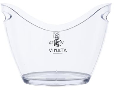 Vinata Bartolo Weinkühler - transparent - 3,5 L - Weinkühler Stab - Flaschenkühler - Kühlelement Flasche - Weinausgießer