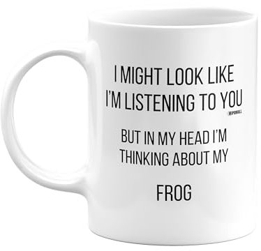 MIPOMALL Mug for Frog Mum or Dad, Funny, Joke or Silly, Birthday Gifts for Men or Women, Presents for Christmas, Secret Santa, I'm Thinking of mm-CA_228_48