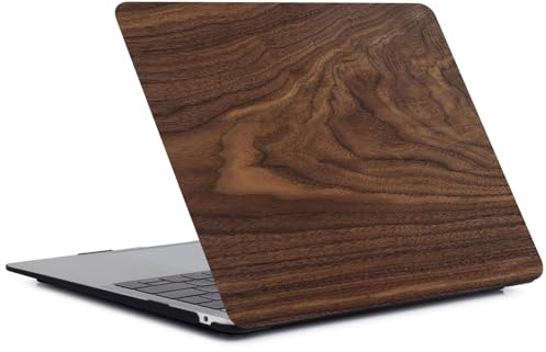 FFBOFFC Hülle Kompatibel mit MacBook Pro 13 Zoll 2020 2019 2018 2017 2016 Freisetzung A2338 A2289 A2251 A2159 A1989 A1708 A1706, Kunststoff Hartschale Schutzend Case, Braunes Holz
