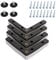 Rattan park 4PCS 145x145x30mm Garden Furniture Legs, Rattan Furniture Sofa Legs,Modern Metal Corner Furniture Feet, Sofa And Table Feet for Furniture L-Shaped Corner Feet