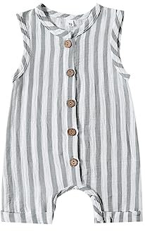 Combinaison d'été pour bébé 2025 grenouillère nouveau-né carreaux vêtements amples mignons tenue en coton uni garçons filles