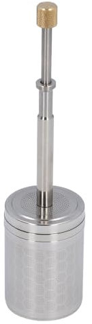 Lwuey Stainless Steel Coffee Infuser, Loose Tea Strainer Press Type Spring Drive Reusable Coffee Brew Plunger Filter Hot Cold Brew Fit Wide Mouth Jar Mugs Cups Home Travel