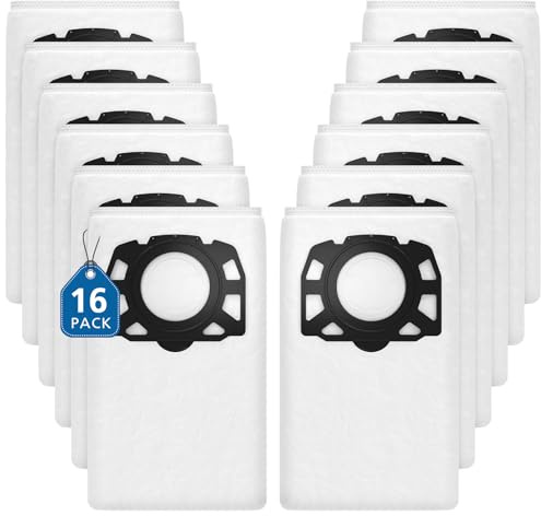 16 Stück KFI 357 Staubsaugerbeutel für Kärcher WD2Plus/WD3/KWD1 /KWD2/KWD3 | MV3/WD3.200-WD3.800M/SE4001/SE4002 Staubsauger, Ersetzt 2.863-314.0,Extrem Reißfesten und Robust Beutel
