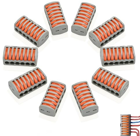 Ztolbriy Connecteur Rapide Électrique - Domino Électrique pour la Réalisation de Branchements Sécurisés et Rapides dans les Installations Électriques Résidentielles et Professionnelles