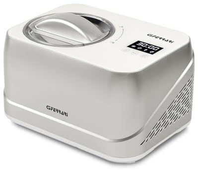 G3 Ferrari G20175 Neve Eismaschine mit Kompressor, 1L / 600 g Eis, Eis & Sorbet Funktion, Edelstahlbehälter, Timer, energieeffizient, leicht zu reinigen