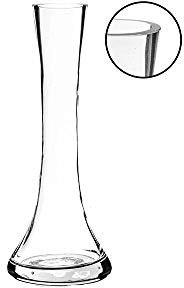 WGV Gathering Bud Vase, Width 3, Height 8, Clear Standard Concaved Hurricane Glass Floral Container Centerpiece Planter for Wedding Party Event Home Office Decor, 1 Piece