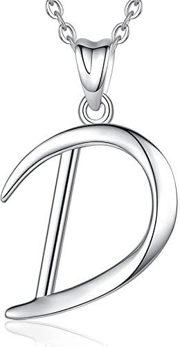 EUDORA Harmony Ball Kette mit Buchstaben D für Damen Sterling Silber 925, Halskette mit Anfang Buchstaben D Kette mit Namen Alphabet Initialen Anhänger Schmuck Geschenk für Frauen Mama Freundin, 45CM