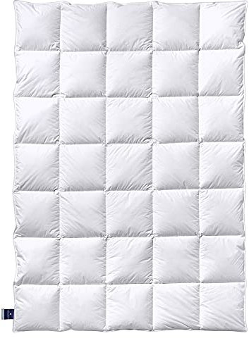 billerbeck Daunendecke Almira® 200 x 200 cm Wärmestufe mittel, Ganzjahr, besonders weich, waschbar, feuchtigkeitsregulierend, 90% Gänse-Daunen und 10% Gänse-Federn Bettdecke