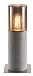 SLV Lisenne Pole 40 Standleuchte, E27, Edelstahl304, Grau/Rauchglas, 80