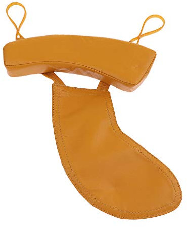 B Baosity Violine Schulterstütze Kinnstütze aus PU Leder für 1/8 1/16 1/2 1/4 3/4 4/4 Violine Geige Zubehör - Braun