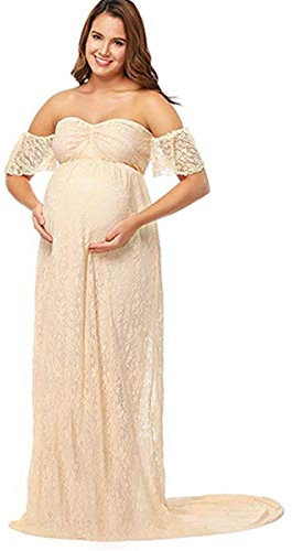 Robe De Maternité Pour Dames Robe De Dentelle Vêtements Mariée En Pour Femmes Enceintes Robe Élégante Pour Femmes Enceintes Robe Pour Femmes Enceintes Allaitement Robe À Manches Longues Maxi Dress