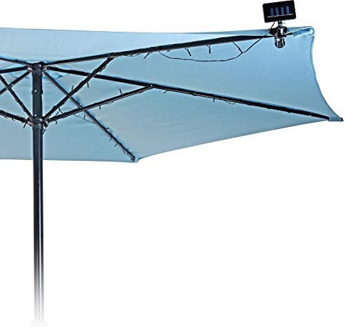 matrasa Solar Sonnenschirmbeleuchtung - Lichterkette für Sonnenschirm - 72 LED Beleuchtung Ø 280 cm