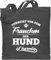 Baumwolltasche - Geschenk für Hundebesitzer - Vorsicht vor dem Frauchen der Hund ist harmlos - Unisize - Dunkelgrau - hundefreunde dog lover bag hundefan obacht beutel geschenk+für+hundebesitzer
