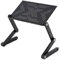Laptoptisch Notebook-Ständer PC-Ablage Aluminiumlegierung Platte 42x28,cm schwarz Höhe und Neigungswinkel verstellbar Bettisch Beistelltisch