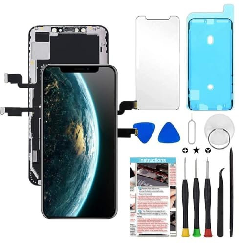 TSIOFO LCD Écran pour iPhone XS Max 6.5 pollici, Rechange pour iPhone XS Max Ecran Display Tactile Digitizer Assembly avec Kit De Réparation Complet + Protecteur D'écran