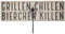 Schilderkönig Metallschild mit Flaschenöffner - Grillen Chillen Bierchen Killen - Schild mit Bieröffner als Deko für die Grillecke, Grillschild oder Grillparty