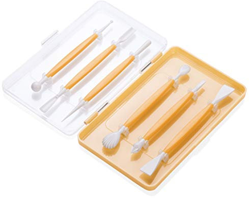 Tescoma Attrezzi per Modellare Pasta di Zucchero, Plastica, Set 6 Pezzi
