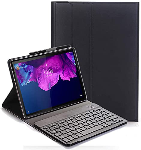 C/N Funda Teclado Español Ñ para Lenovo Tab P11 Pro 11.5, Español Ultra Slim Teclado Keyboard Case con Magnético Desmontable Inalámbrico Bluetooth para Lenovo Tab P11 Pro 11.5 TB-J706F/J706L, Negro