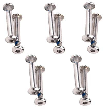 CLISPEED 16 Pcs Vis De Patin en Ligne Skate Roue Douille Vis Arbre Vis À Six Pans Creux pour Patinage Roller Rolls Remplacement des Axes de Roue de Skate 31Mm 36Mm