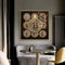 CDERFV Nordic Gold Bitcoin Poster und Drucke Moderne Luxus Wandkunst Leinwanddruck Gemälde Bild für Wohnzimmer Home Decoration-60x60cm （kein Rahmen）