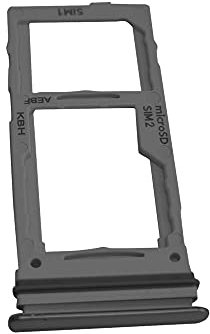 jbTec Dual SIM-Tray/SD-Card kompatibel mit Samsung Galaxy A52 / A52s / A72 - Kartenhalter Slot Rahmen, Farbe:Schwarz