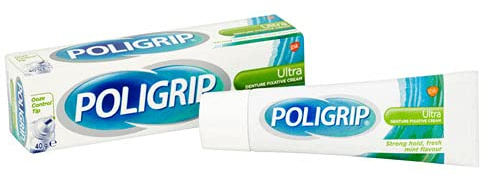 SUPER POLIGRIP Poligrip Ultra Denture Fixative Cream 40g Mint Flavour