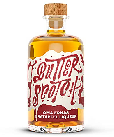 Butterscotch Bratapfellikör I Oma Ernas Bratapfel Liqueur I 20% Vol. (1 x 0.5 l) I Vegan