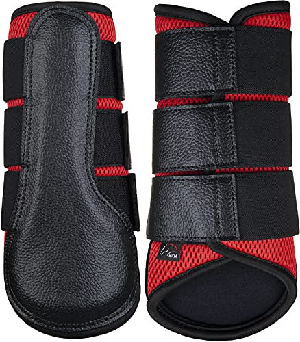 HKM Breath Hufglocken Rot/Schwarz S