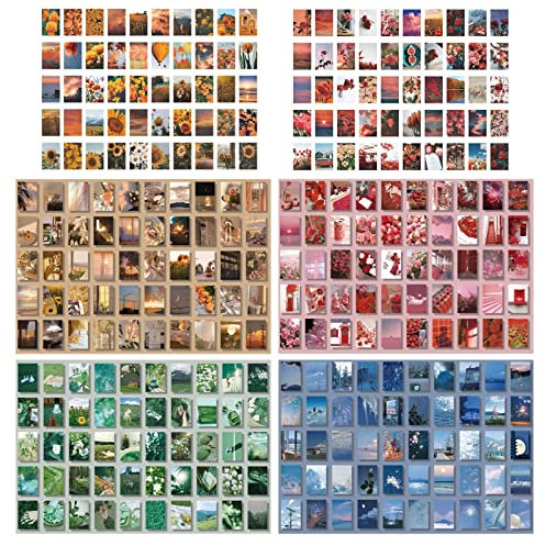 Washi Aufkleber Sticker Set 6Set,300 Stück Scrapbooking Sticker Aesthetic, Washi Scrapbooking Aufkleber, Aufkleber Dekorative DIY Selbstklebende Aufkleber für Scrapbooking Album Notizbuch Journaling